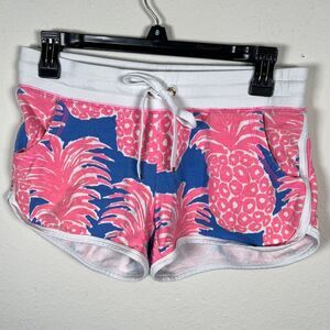 Lilly Pulitzer Women S Chrissy Drawstring Beach Short Blue Haven Little Flamenco